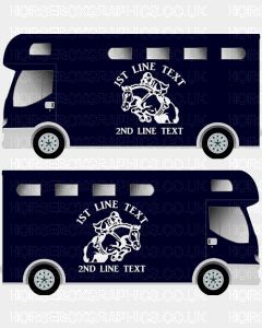 Horses and Text Design Self Adhesive Sticker 20