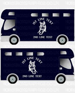 Horses and Text Design Self Adhesive Sticker 5