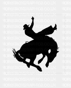 Horse and  Rider Design Self Adhesive Sticker 15