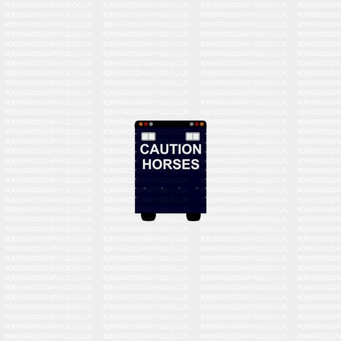 Caution Horses Lettering Sticker (2 Lines)