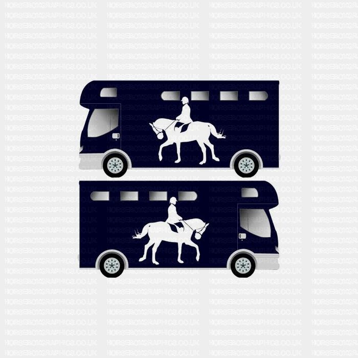 Dressage Horse and Rider Design Self Adhesive Sticker 1