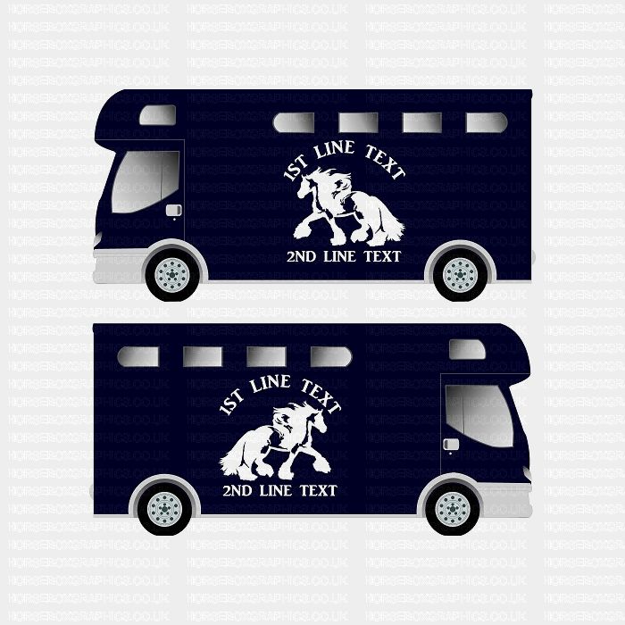 Horses and Text Design Self Adhesive Sticker 13