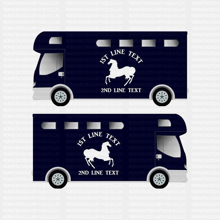 Horses and Text Design Self Adhesive Sticker 1