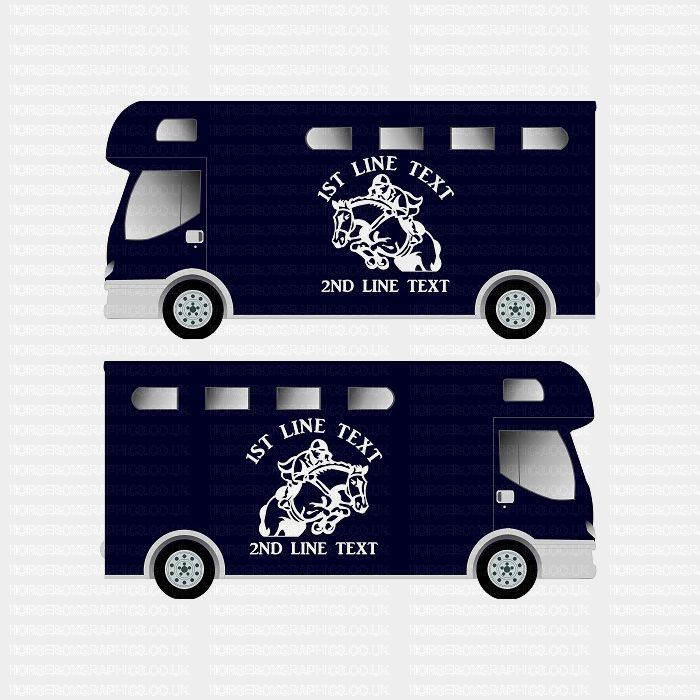 Horses and Text Design Self Adhesive Sticker 20
