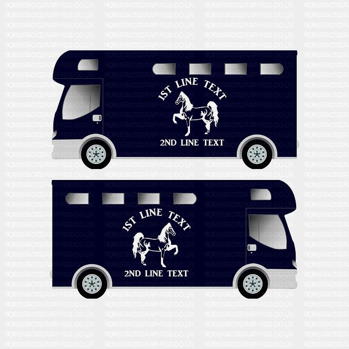 Horses and Text Design Self Adhesive Sticker 25