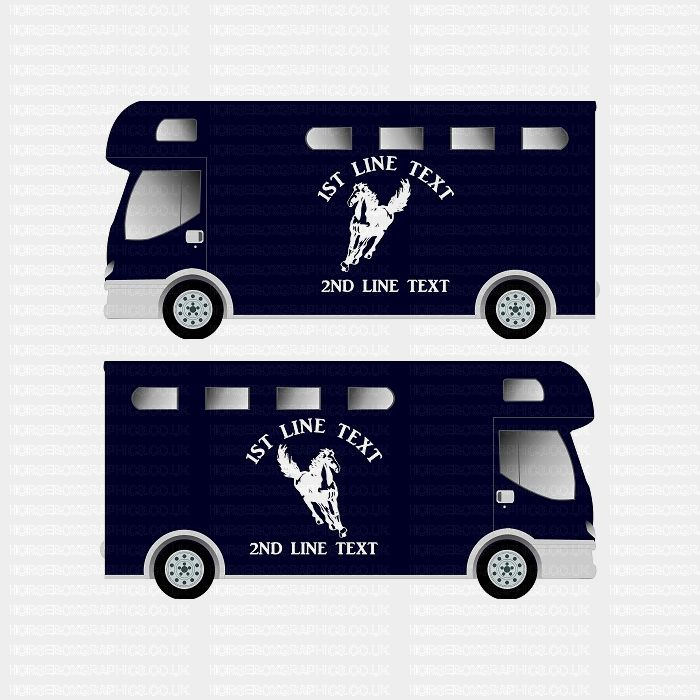Horses and Text Design Self Adhesive Sticker 26