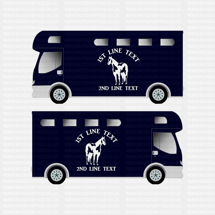 Horses and Text Design Self Adhesive Sticker 3