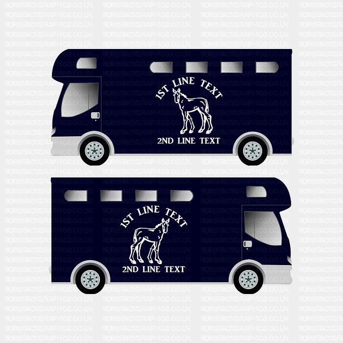 Horses and Text Design Self Adhesive Sticker 8