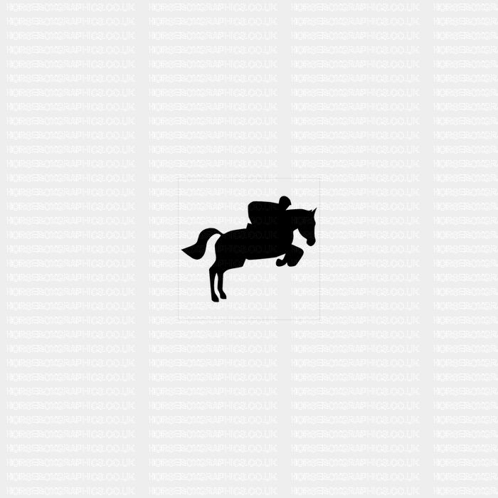 Horse and  Rider Design Self Adhesive Sticker 2