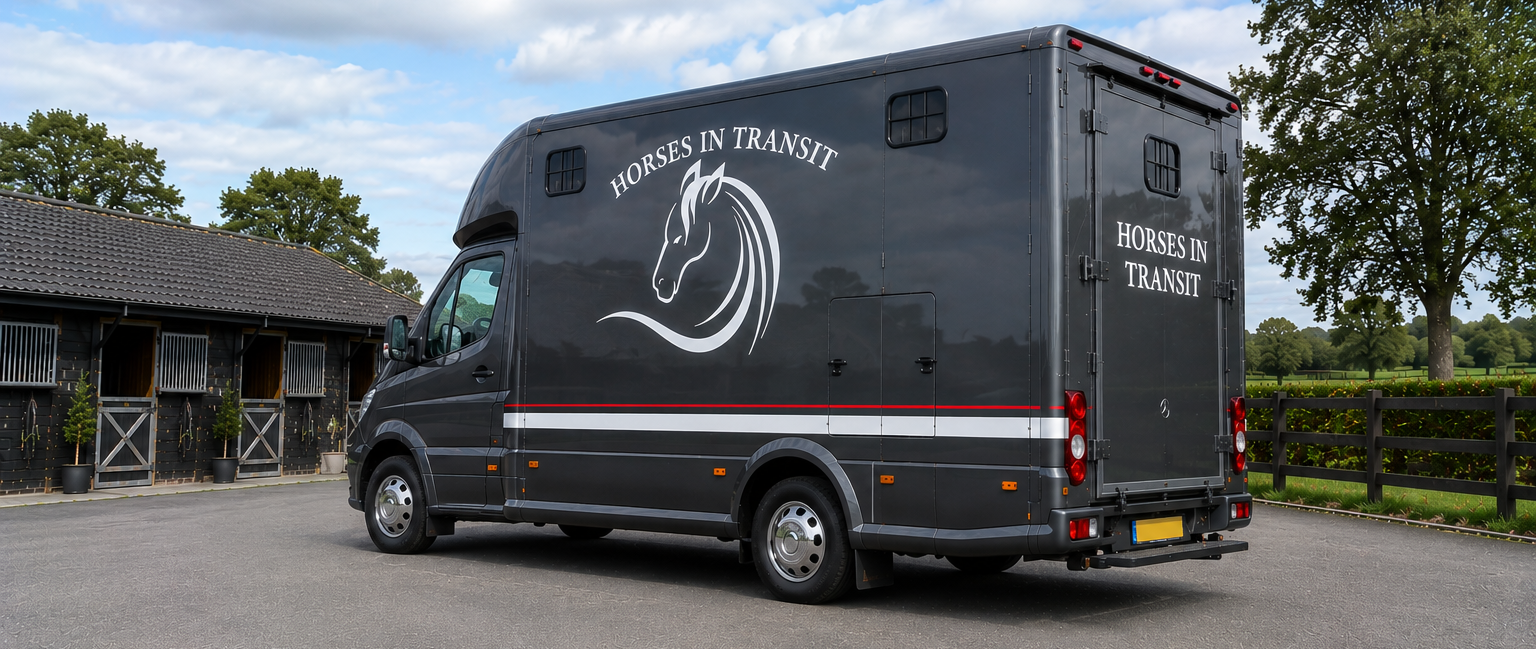 Premium personalised horsebox graphics